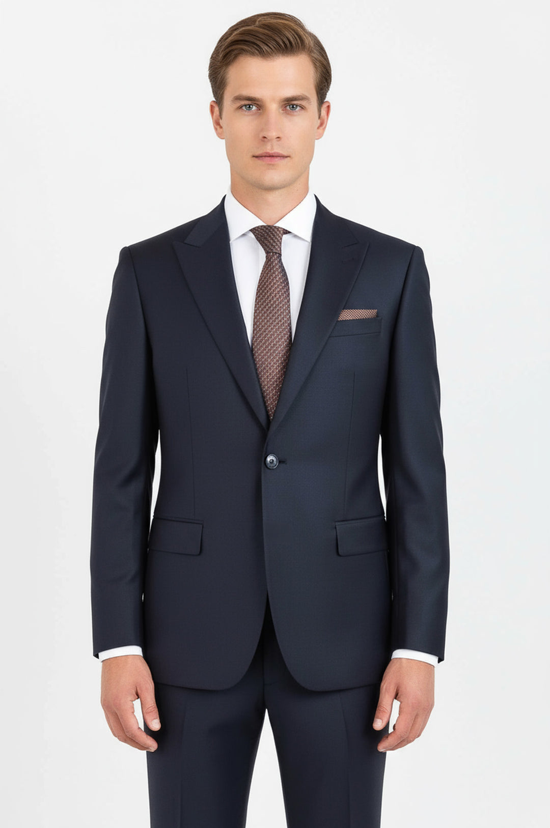 WSS Wool Navy Blue Men Suit  - Ferizaj