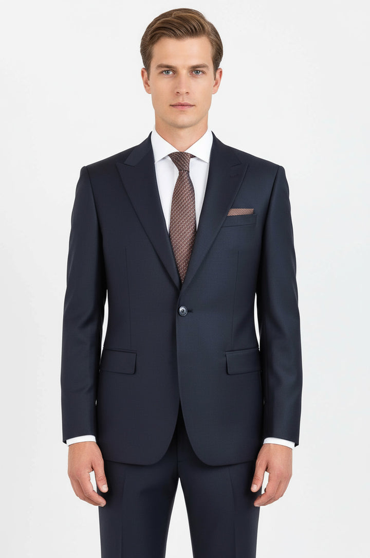 WSS Wool Navy Blue Men Suit  - Ferizaj