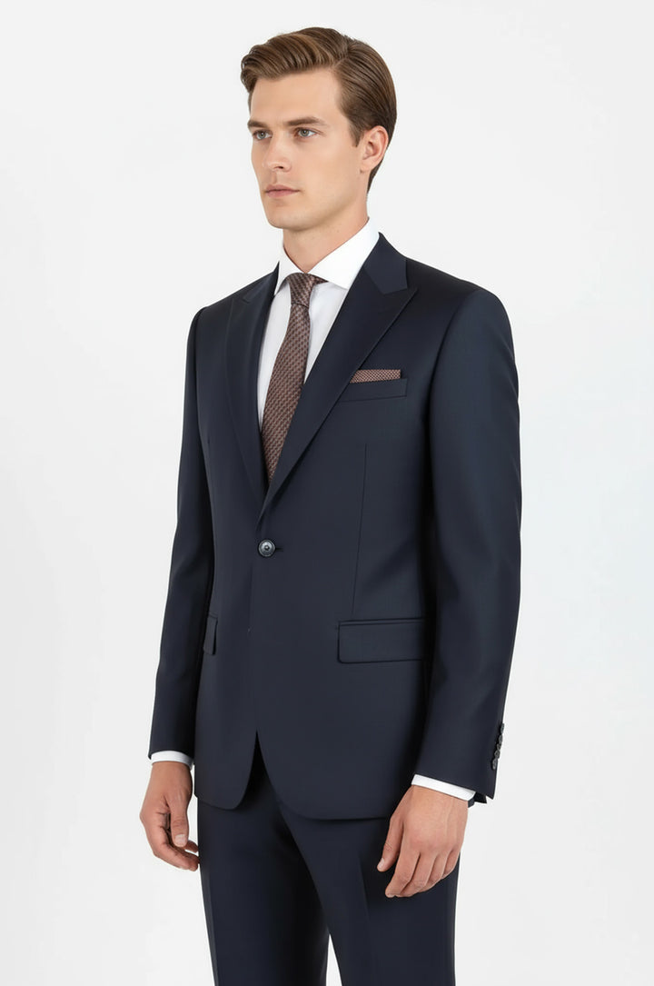 WSS Wool Navy Blue Men Suit  - Ferizaj