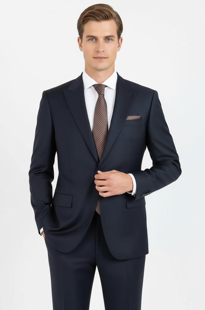 WSS Wool Navy Blue Men Suit  - Ferizaj