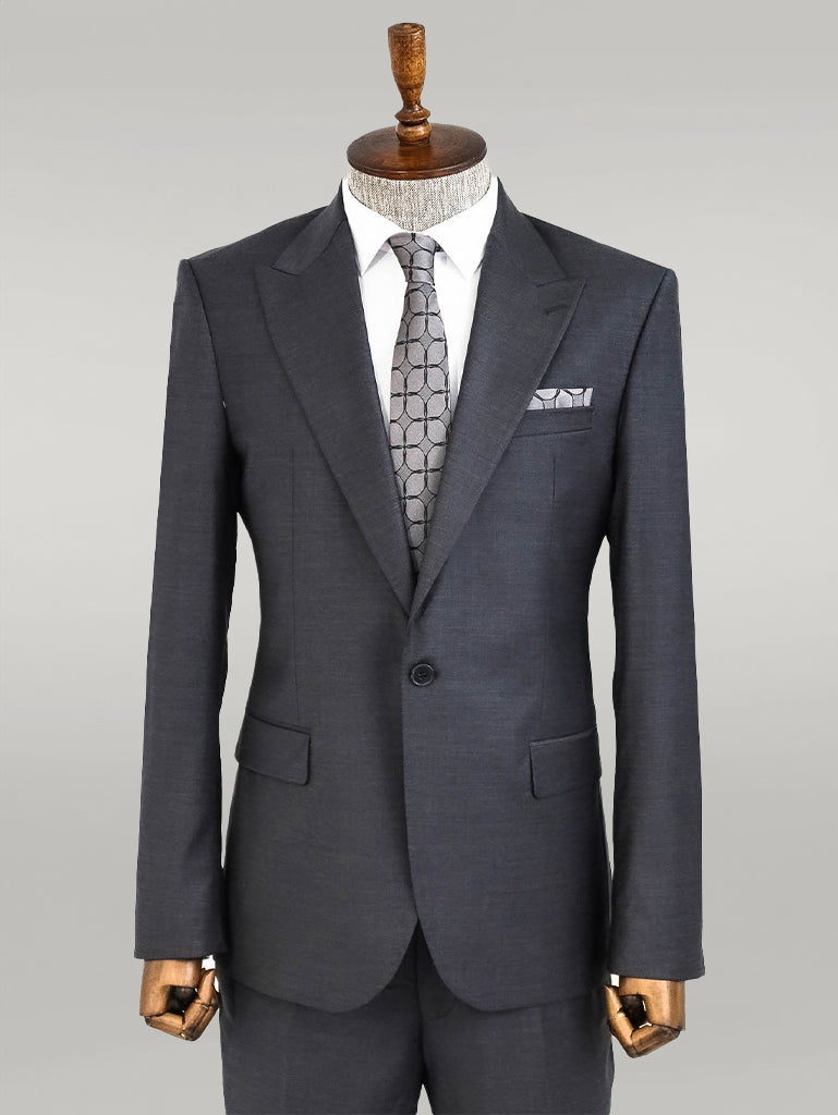 WSS Dark Grey Wool Men's Suit  - Bethesda
