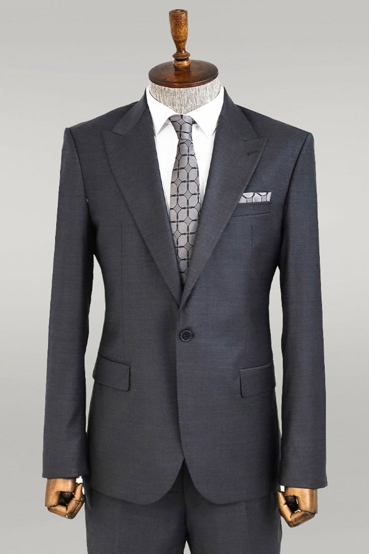 WSS Dark Grey Wool Men's Suit  - Bethesda