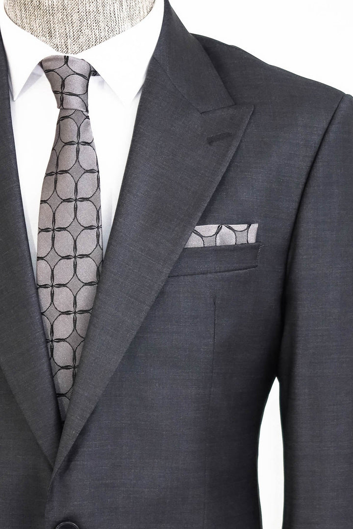 WSS Dark Grey Wool Men's Suit  - Bethesda