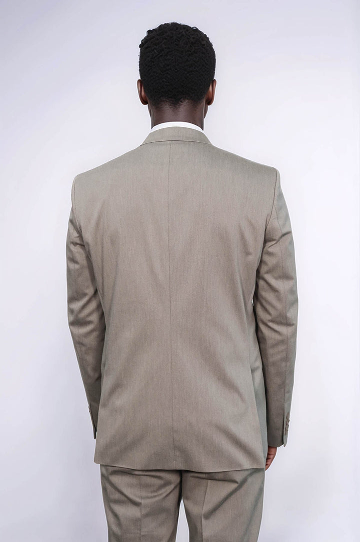 WSS Single Buttons 2 Piece Beige Men Suit  - Lufkin