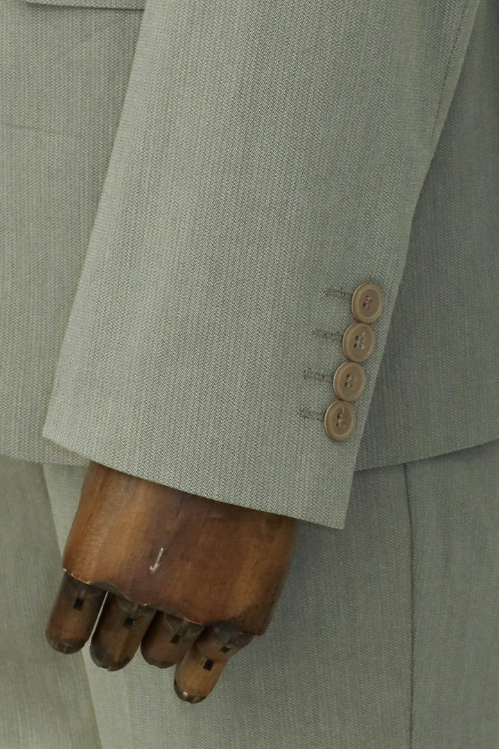 WSS Single Buttons 2 Piece Beige Men Suit  - Singen