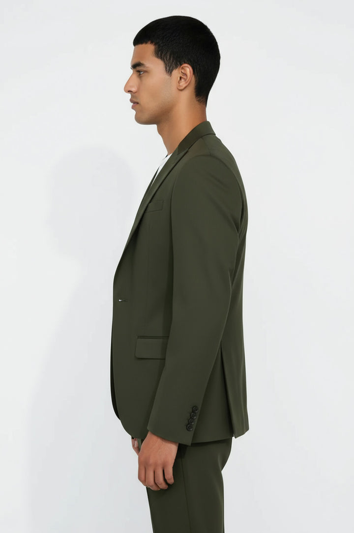 WSS Single Buttons 2 Piece Green Men Suit  - Augsburg