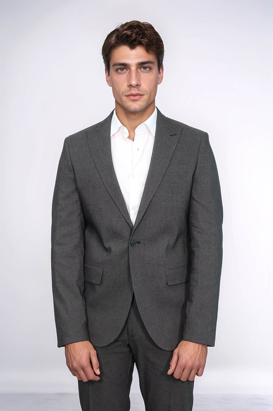 WSS Single Buttons 2 Piece Black Men Suit  - Blackpool