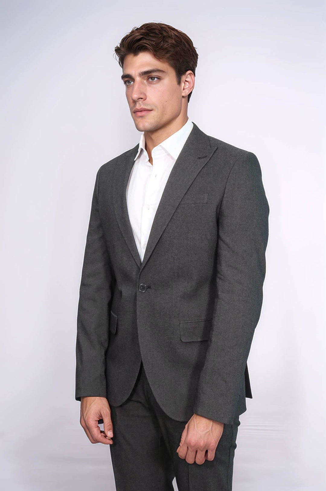 WSS Single Buttons 2 Piece Black Men Suit  - Blackpool