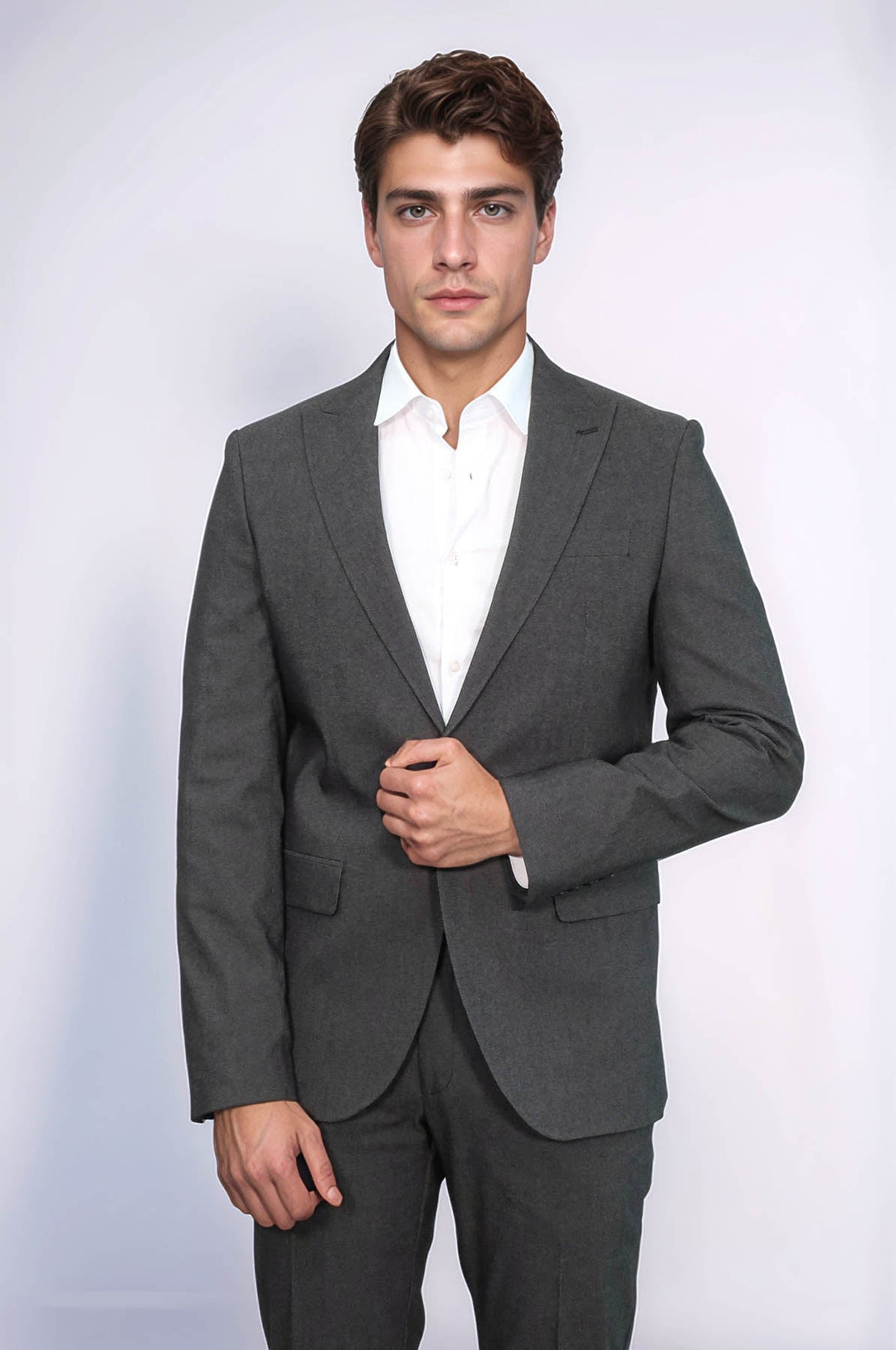 WSS Single Buttons 2 Piece Black Men Suit  - Blackpool