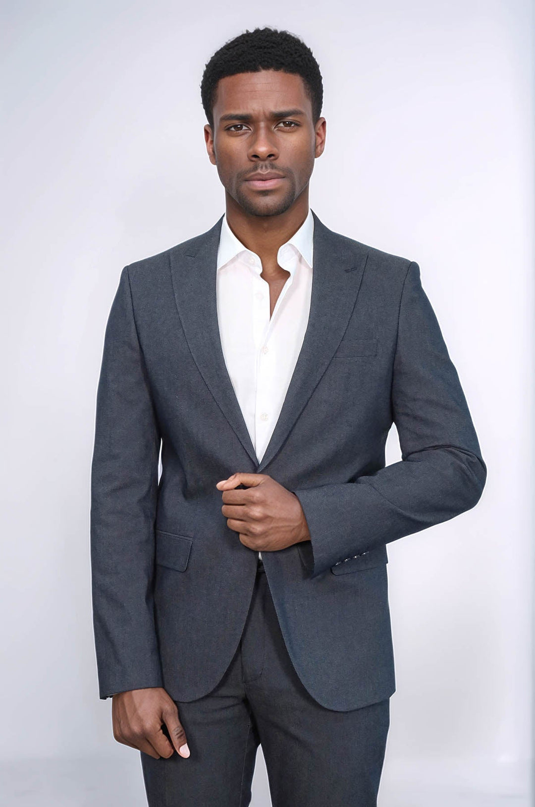 WSS Single Buttons 2 Piece Navy Blue Men Suit  - Almere