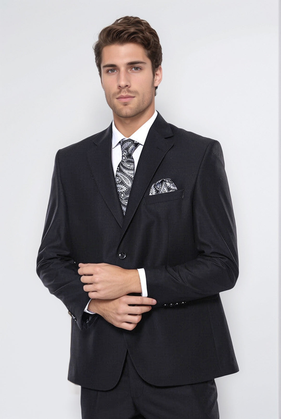 WSS Black 4 Drop Regular Suit  - Rossano