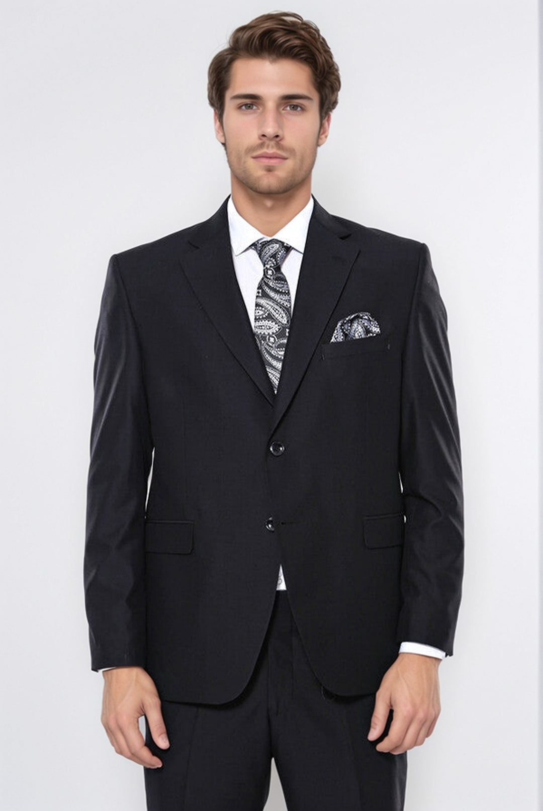WSS Black 4 Drop Regular Suit  - Rossano