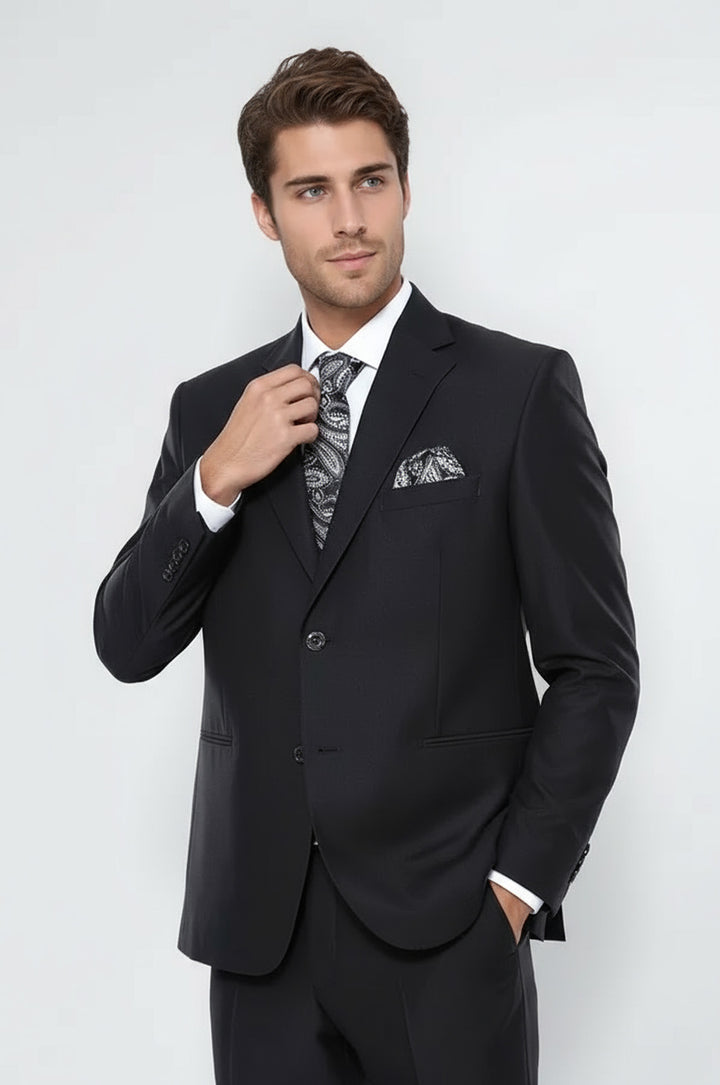 WSS Black 4 Drop Regular Suit  - Rossano
