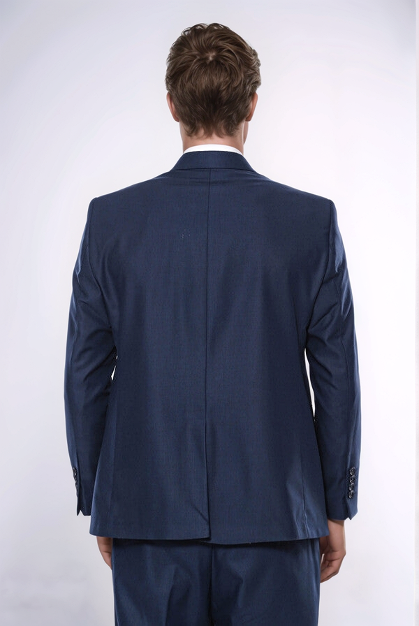 WSS 4 Drop Navy Blue Polyviscose Suit  - Fayetteville