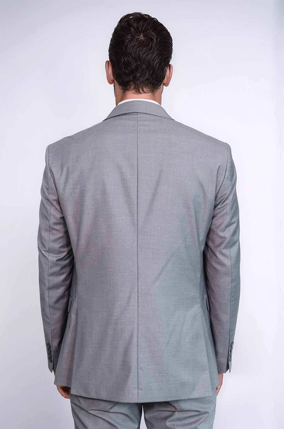 WSS Grey Slim Fit Men's Suit with Vest  - Thérmi