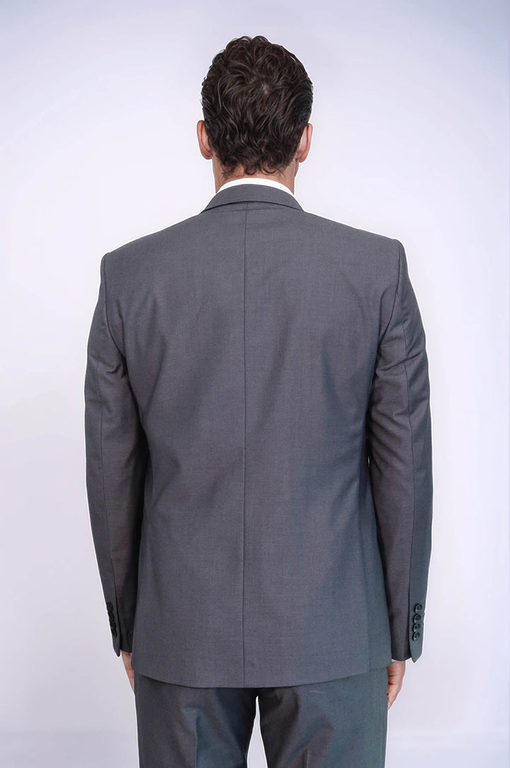 WSS Plain Vested Anthracite Men's Suit  - Freital