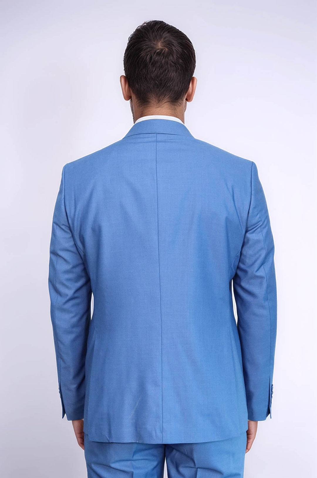 WSS Plain Slim Fit Navy Blue Men Suit  - Laval