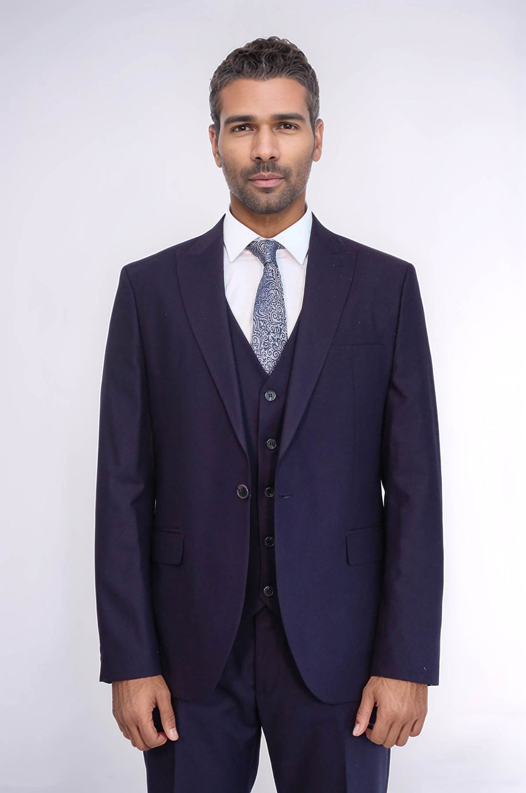 WSS Plain Wide Lapel Burgundy Men Suit  - San Miguel de Allende