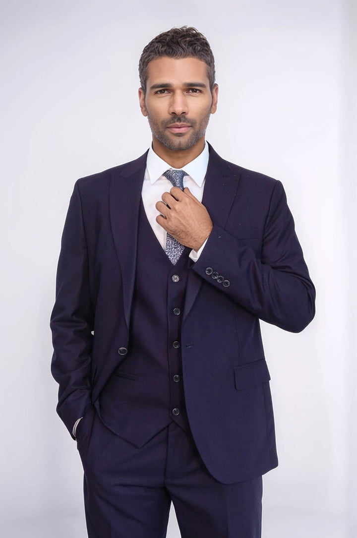 WSS Plain Wide Lapel Burgundy Men Suit  - San Miguel de Allende