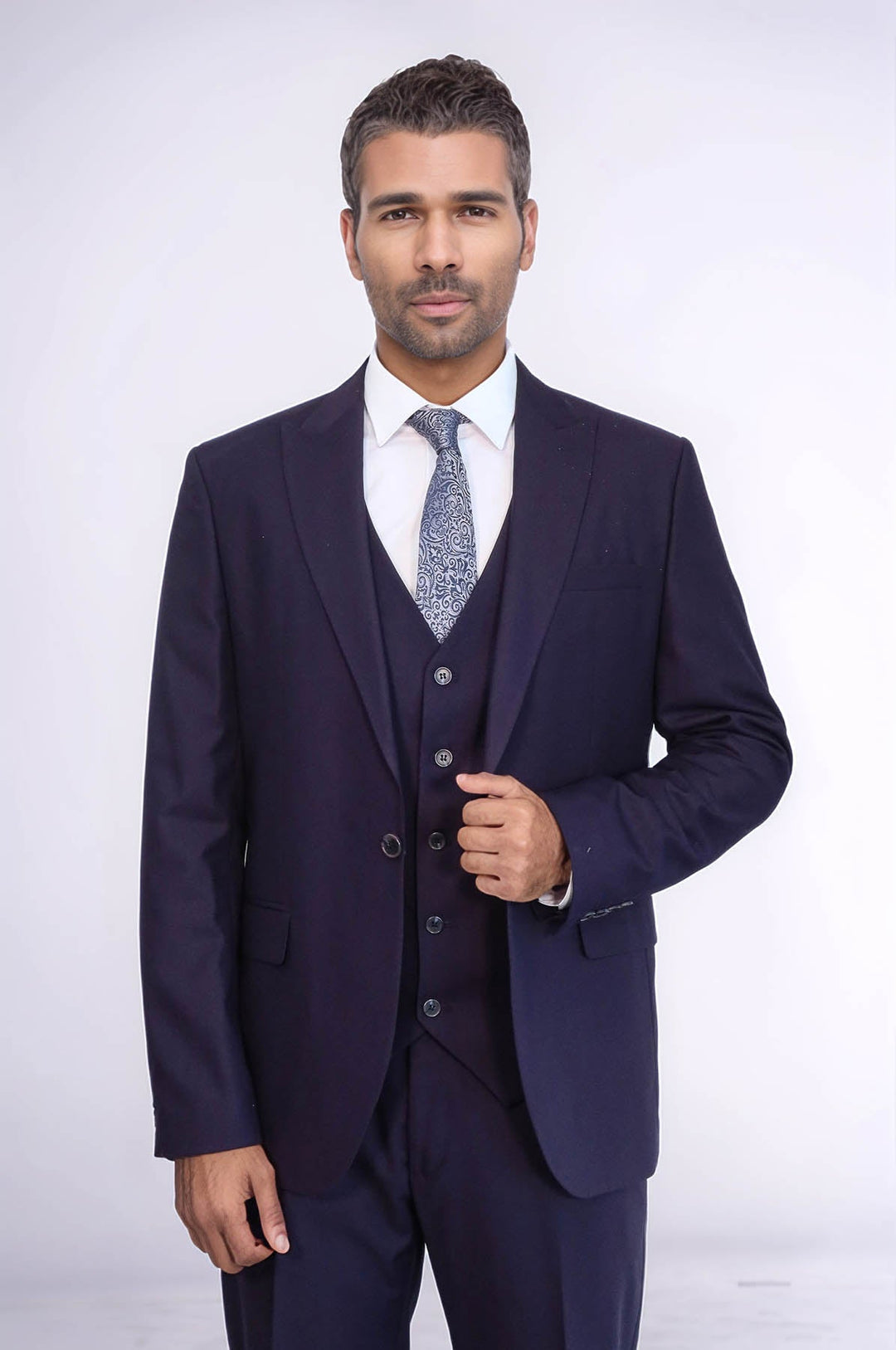 WSS Plain Wide Lapel Burgundy Men Suit  - San Miguel de Allende