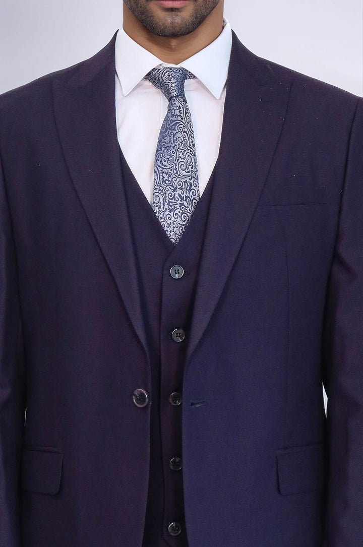 WSS Plain Wide Lapel Burgundy Men Suit  - San Miguel de Allende