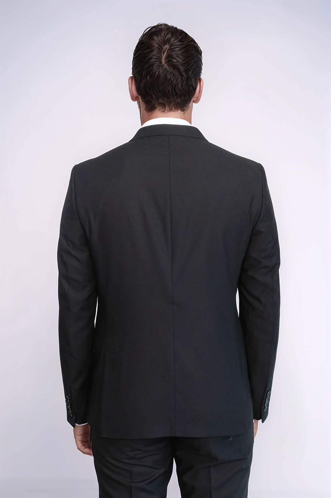 WSS Two Piece Slim Fit Black Men Suit  - Longmont