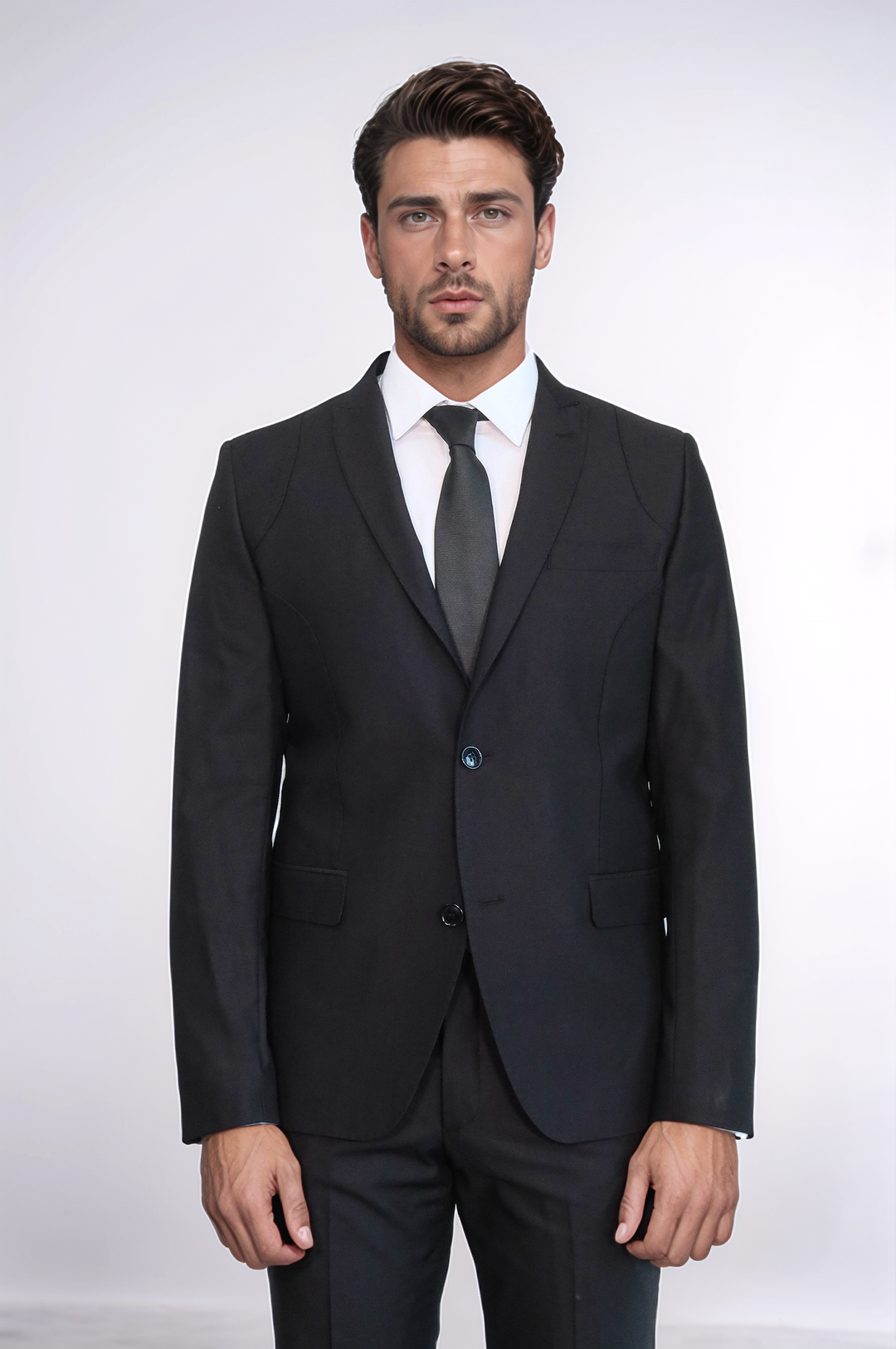 WSS Two Piece Slim Fit Black Men Suit  - Birmingham