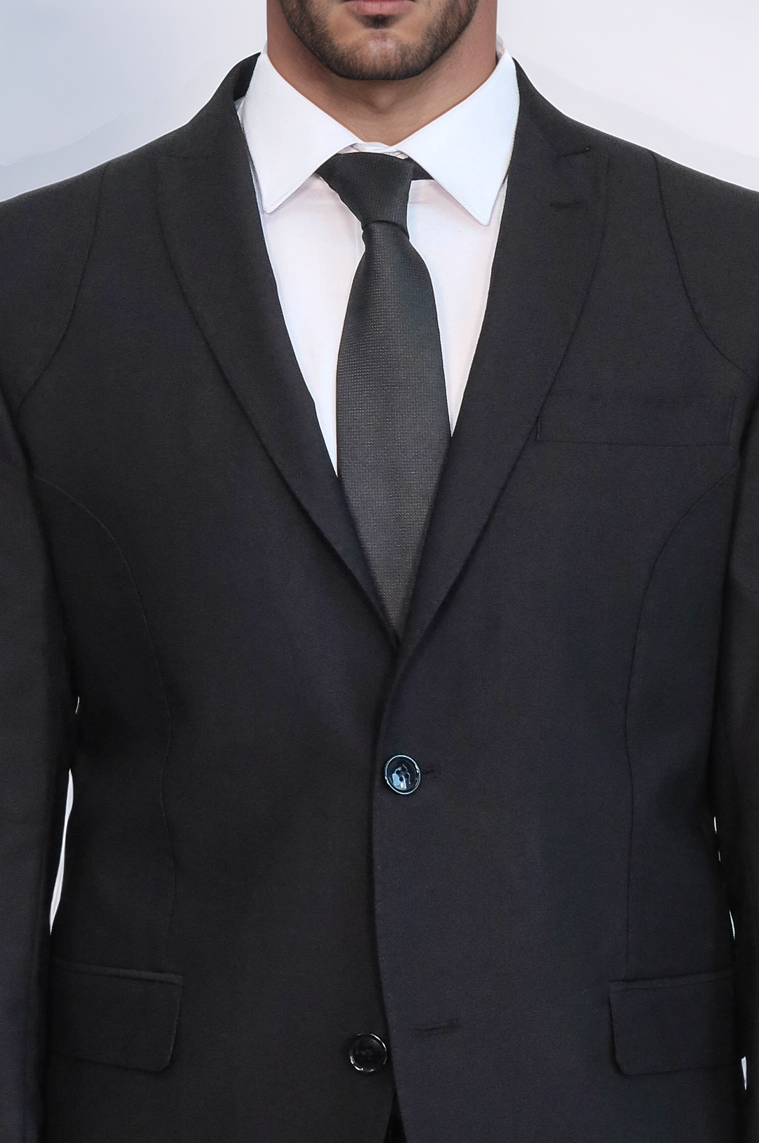 WSS Two Piece Slim Fit Black Men Suit  - Birmingham