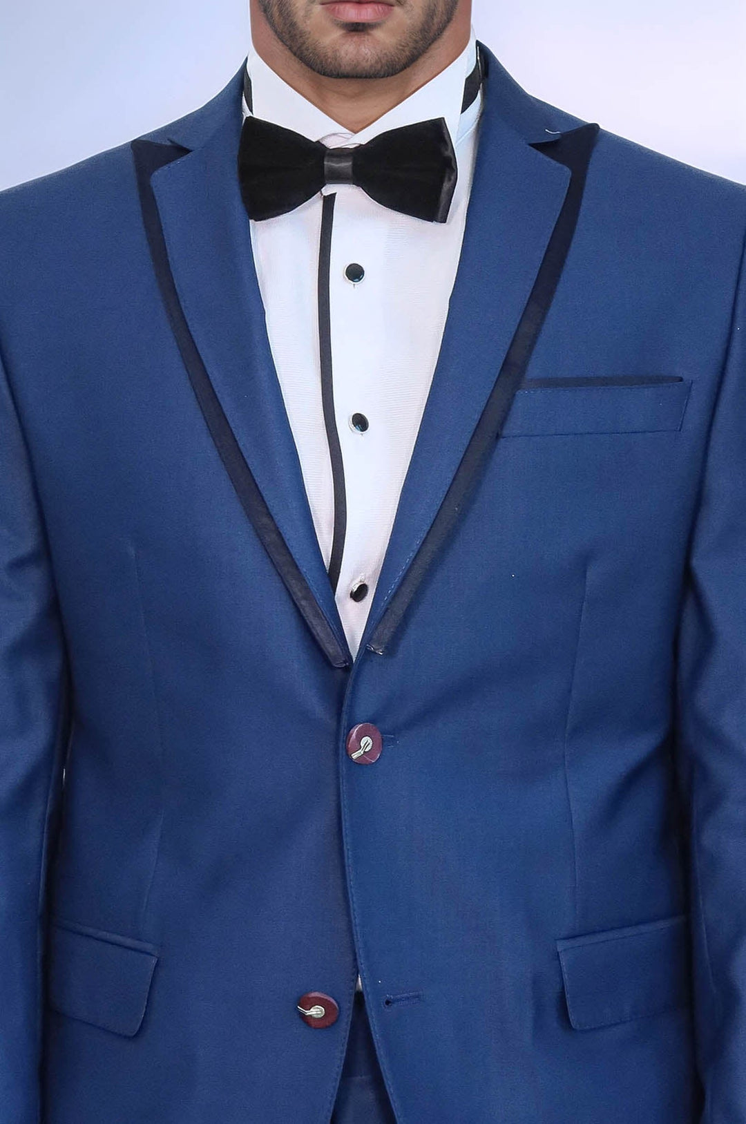 WSS Detachable Lapel Blue Tuxedo  - Colchester