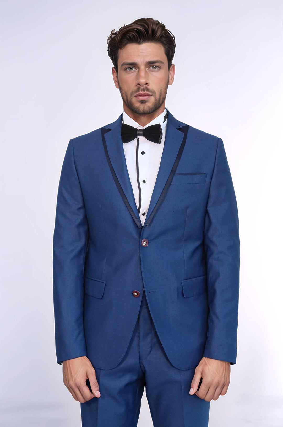 WSS Detachable Lapel Blue Tuxedo  - Colchester