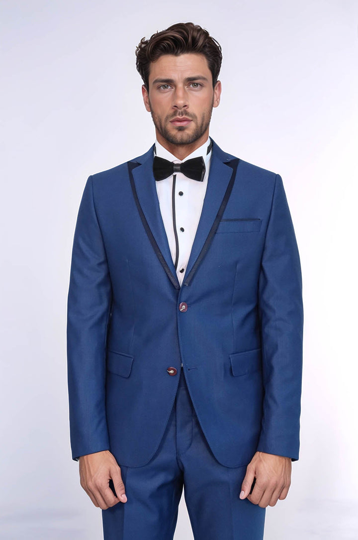 WSS Detachable Lapel Blue Tuxedo  - Colchester