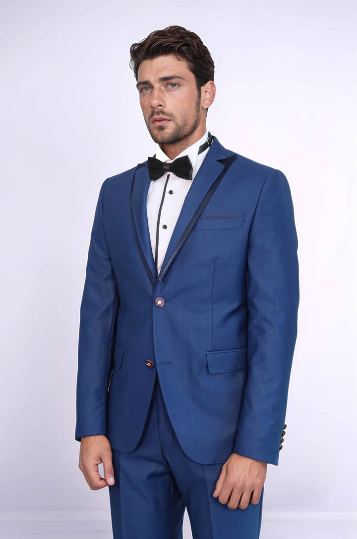 WSS Detachable Lapel Blue Tuxedo  - Colchester