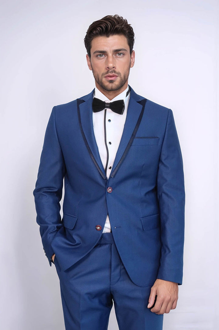 WSS Detachable Lapel Blue Tuxedo  - Colchester