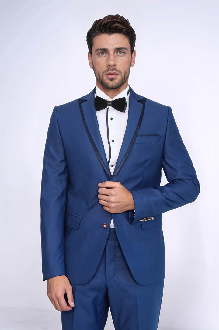 WSS Detachable Lapel Blue Tuxedo  - Colchester
