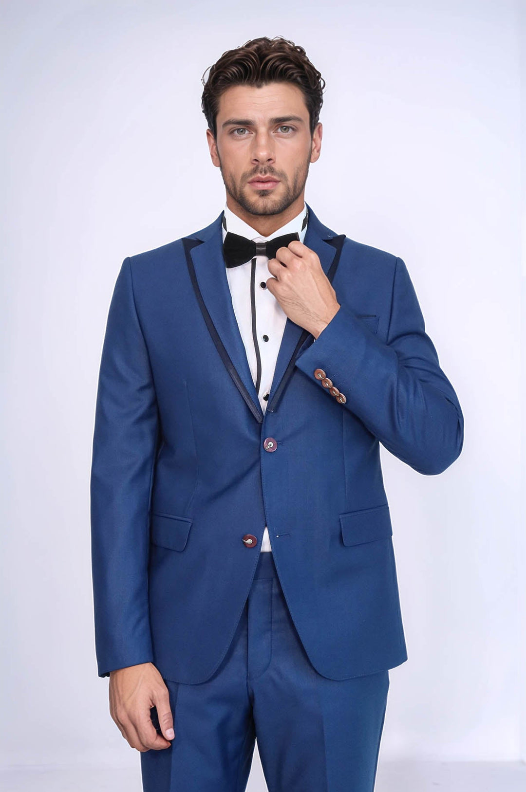 WSS Detachable Lapel Blue Tuxedo  - Colchester