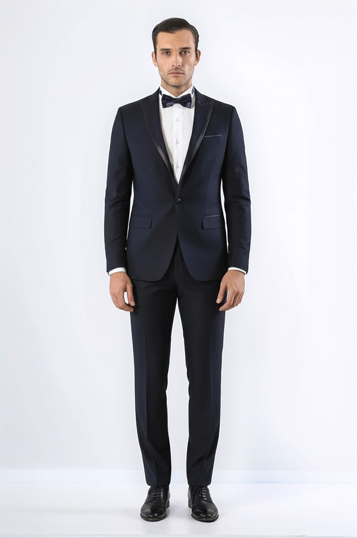 WSS Removable Lapel Men's Blue Tuxedo Suit  - Hornchurch