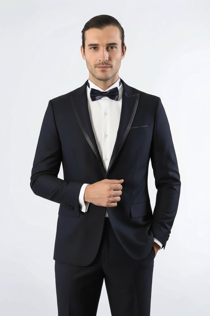 WSS Removable Lapel Men's Blue Tuxedo Suit  - Hornchurch