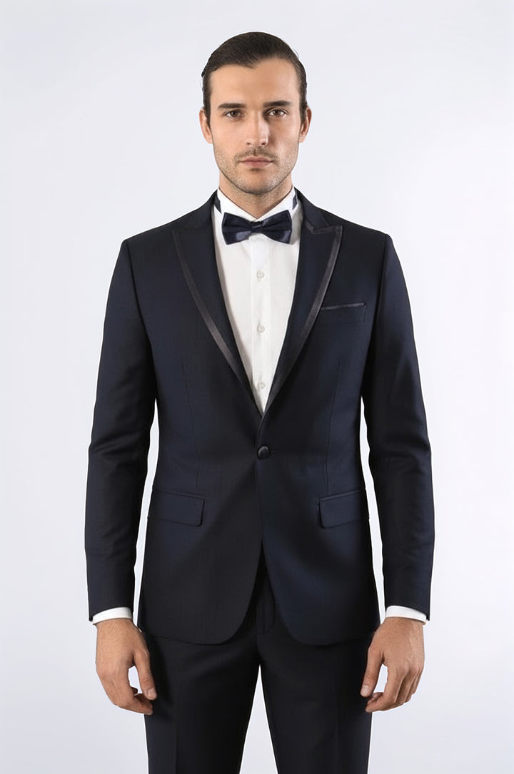 WSS Removable Lapel Men's Blue Tuxedo Suit  - Hornchurch