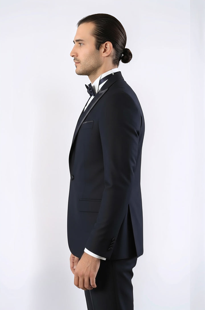 WSS Removable Lapel Men's Blue Tuxedo Suit  - Hornchurch