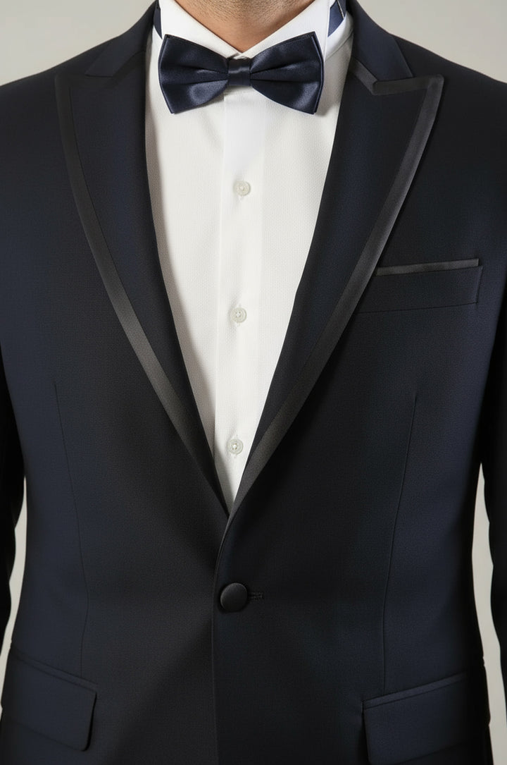WSS Removable Lapel Men's Blue Tuxedo Suit  - Hornchurch