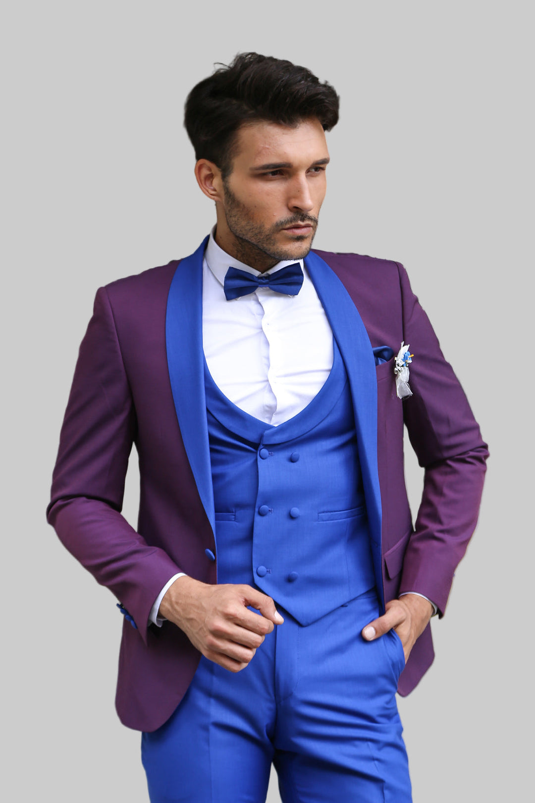 WSS Vested Combined Burgundy-Blue Tuxedo  - Villingen-Schwenningen