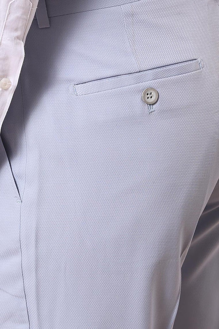 WSS Mono Lapel Patterned Light Blue Tuxedo Suit- - Genk