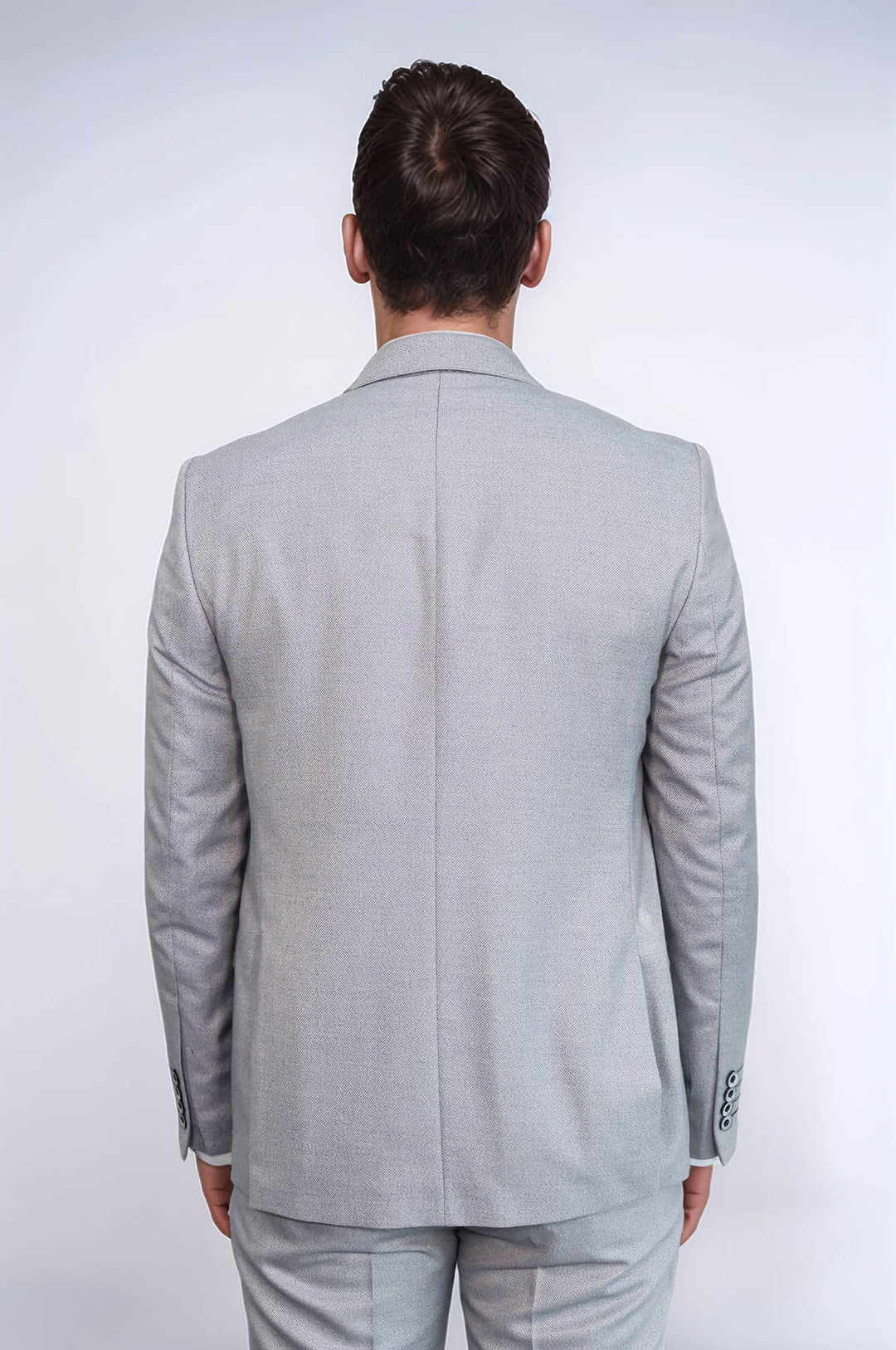 WSS Patterned Light Blue 3 Piece Suit  - Chelsea
