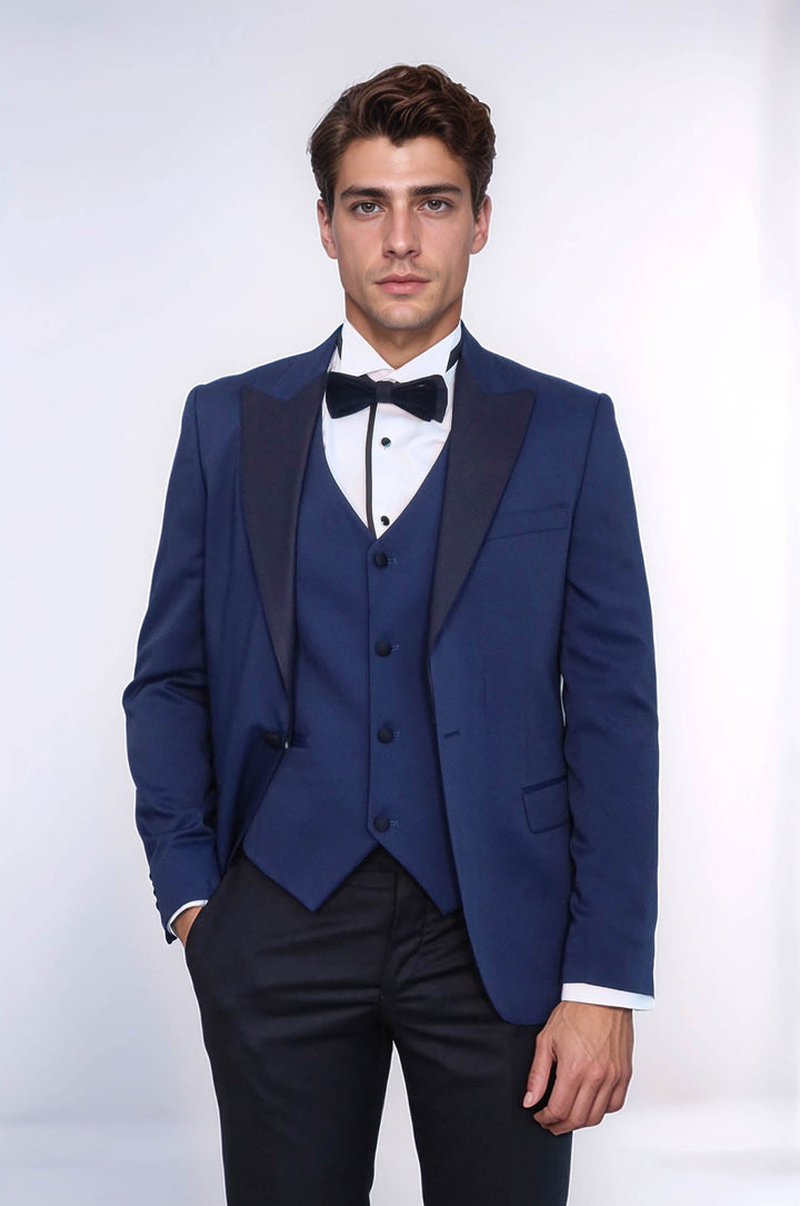 WSS Dot-Patterned Navy Tuxedo  - Antwerp