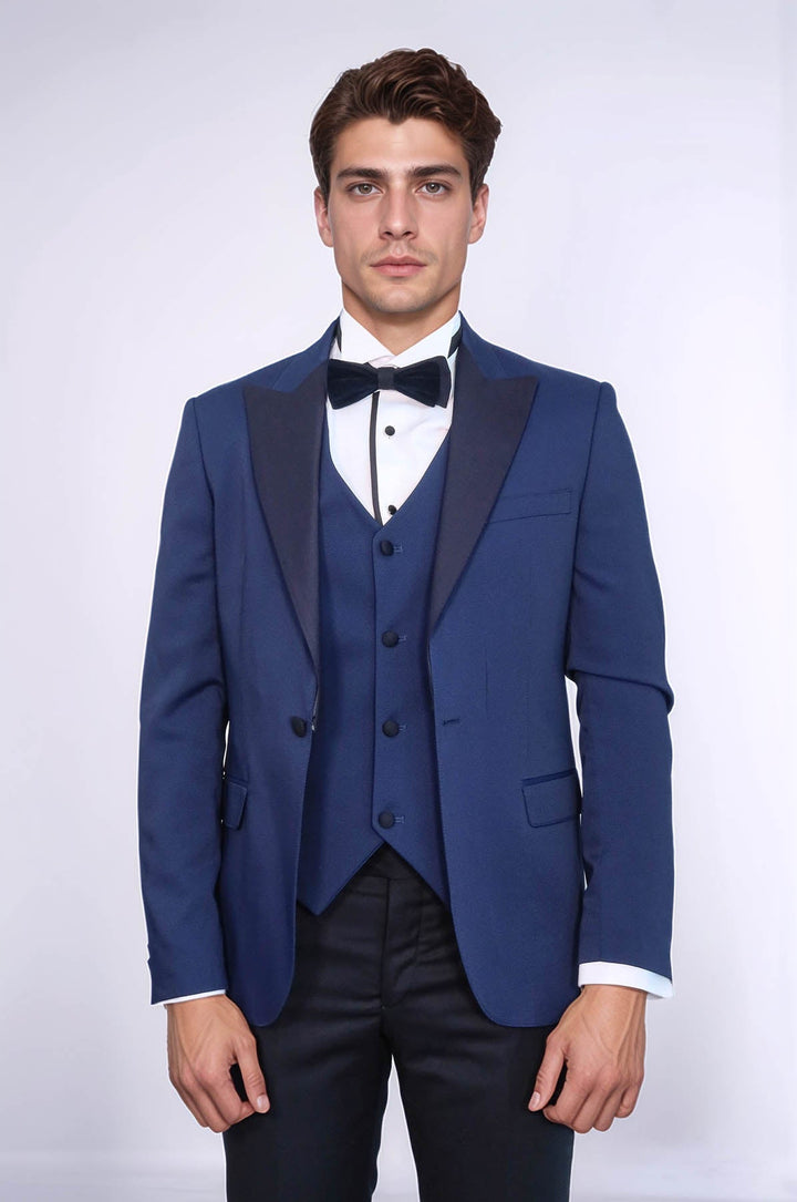 WSS Dot-Patterned Navy Tuxedo  - Antwerp