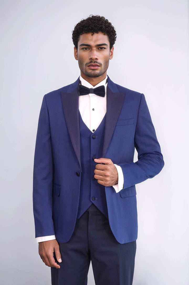 WSS Dot-Patterned Navy Tuxedo  - Newcastle under Lyme