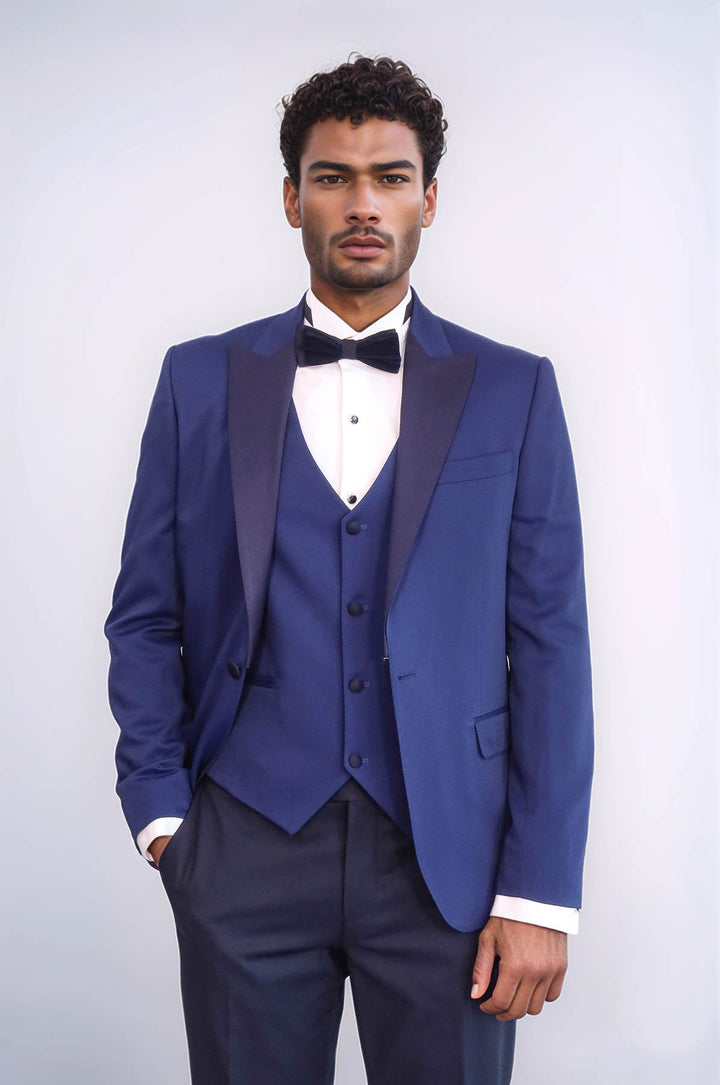 WSS Dot-Patterned Navy Tuxedo  - Newcastle under Lyme