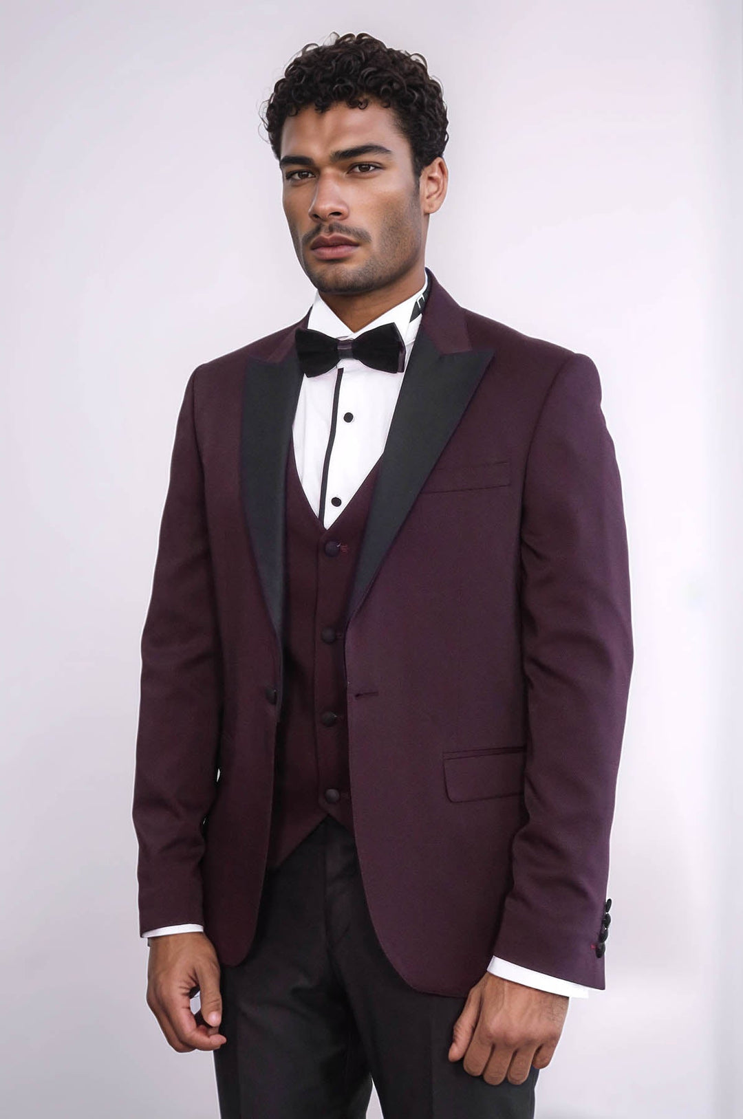 WSS Vested Burgundy Tuxedo  - Kidderminster