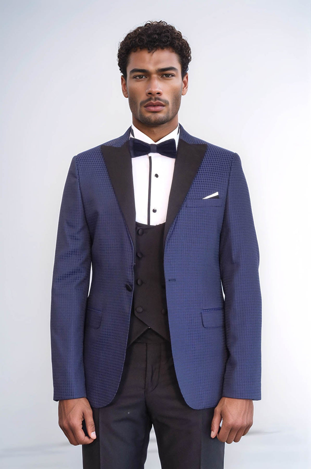 WSS Patterned Jacket Navy Blue Tuxedo  - Saint-Martin-d’Hères