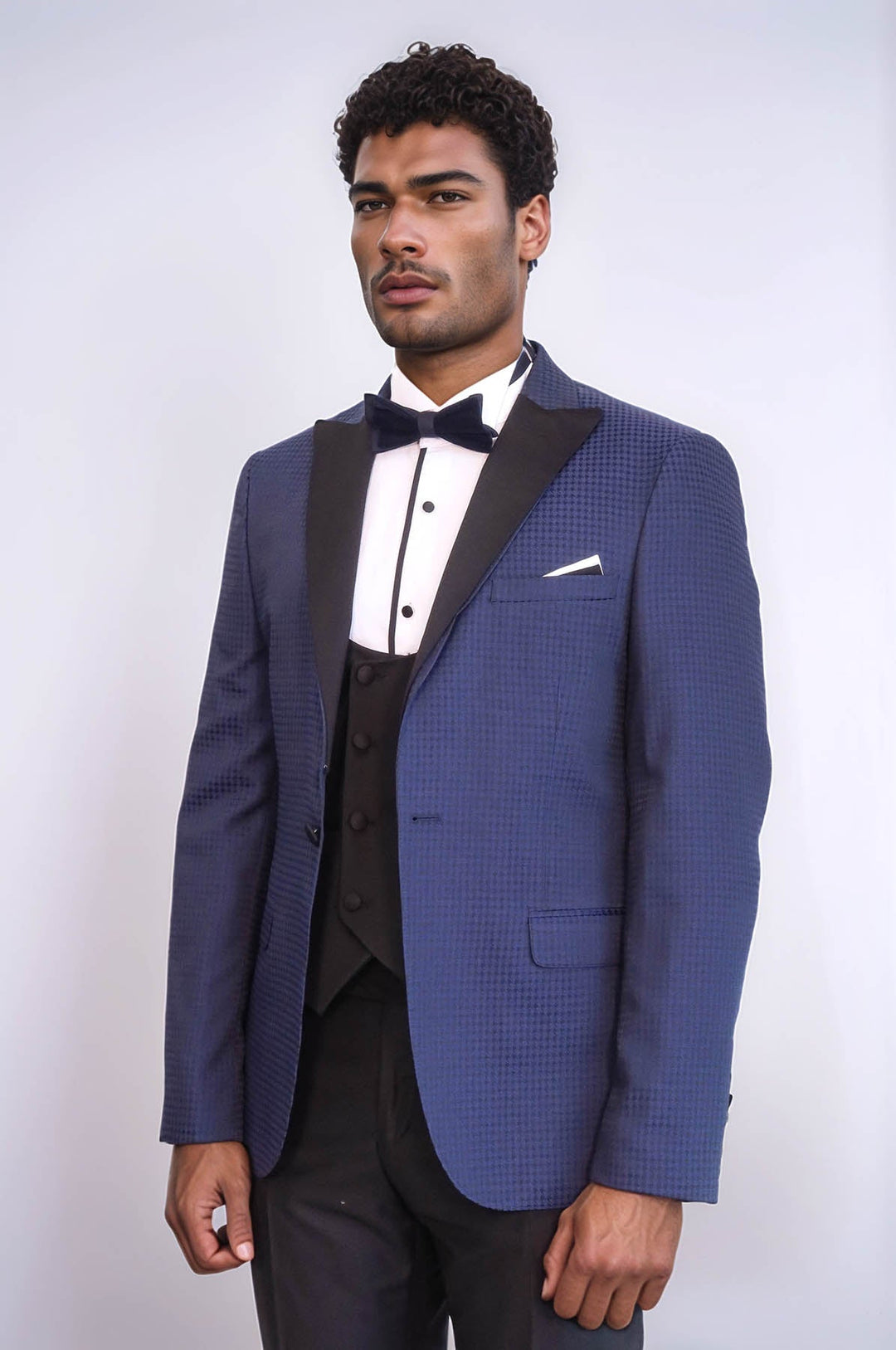 WSS Patterned Jacket Navy Blue Tuxedo  - Saint-Martin-d’Hères
